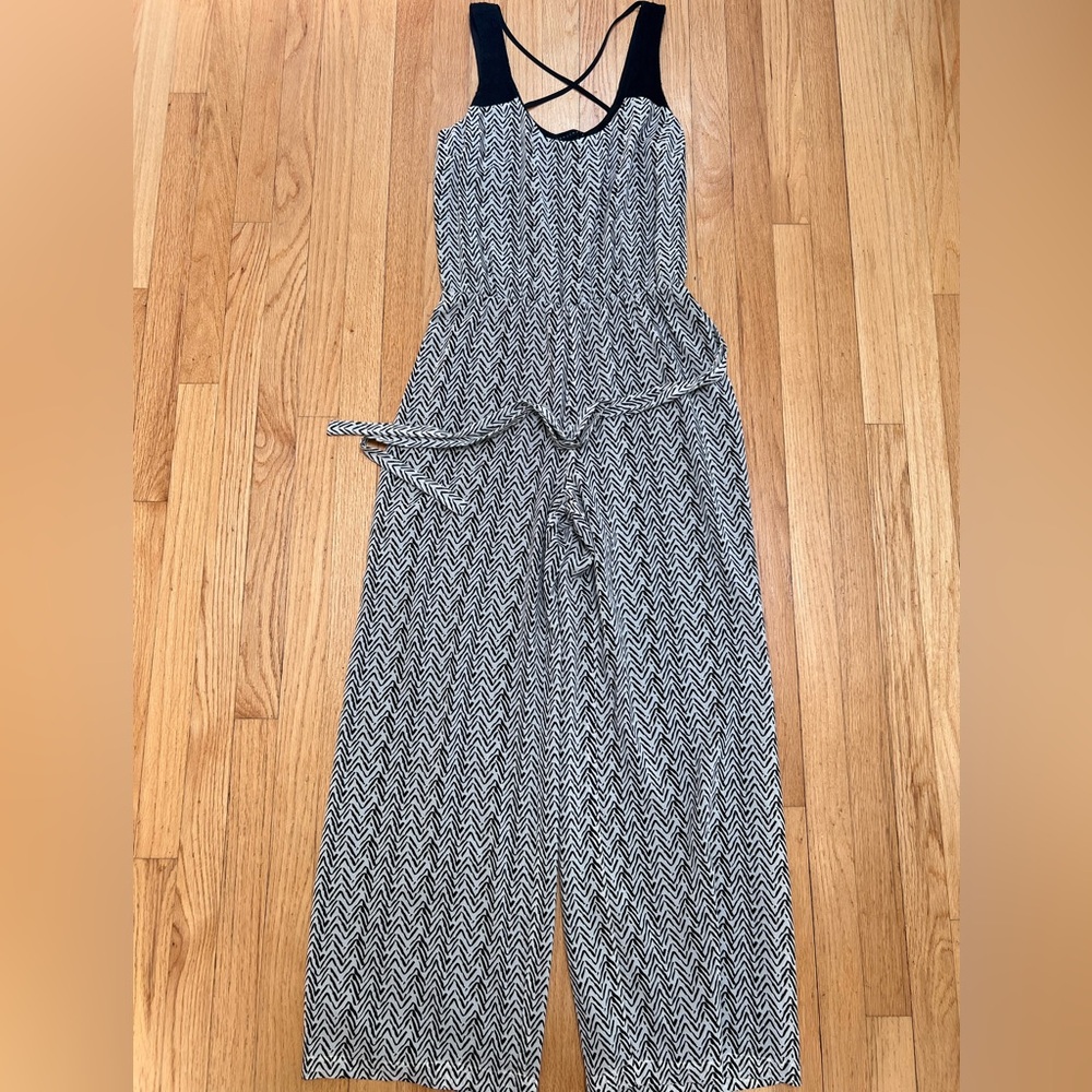 NWT Sanctuary Kila Wide Leg Jumpsuit Black/White Size L